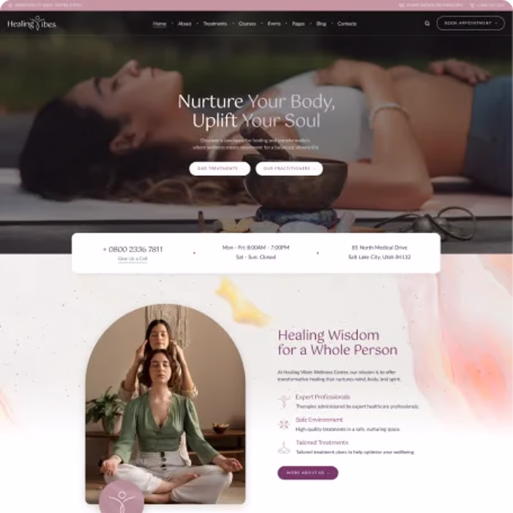 Healing Vibes WordPress Theme
