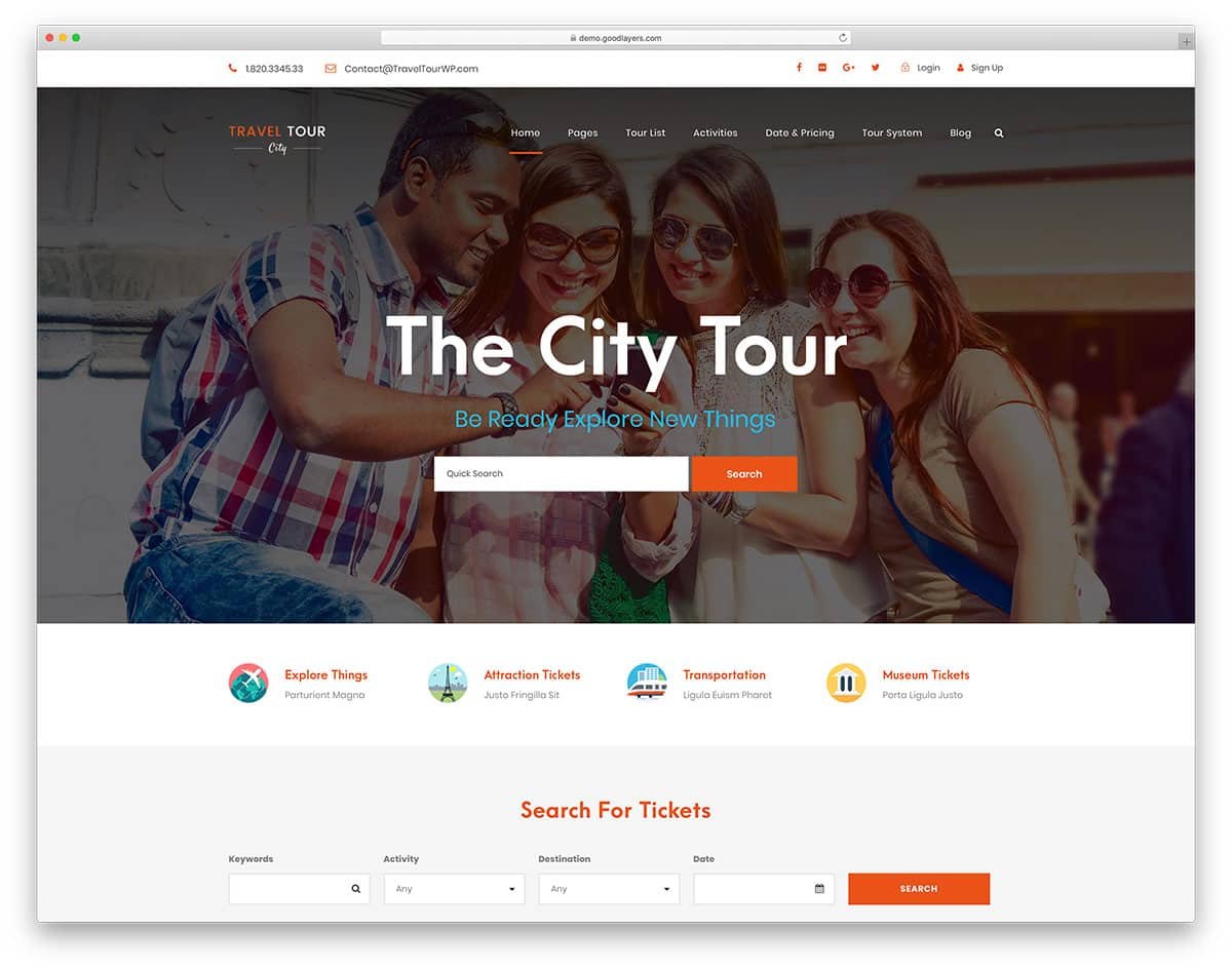 Grand Tour Theme WordPress