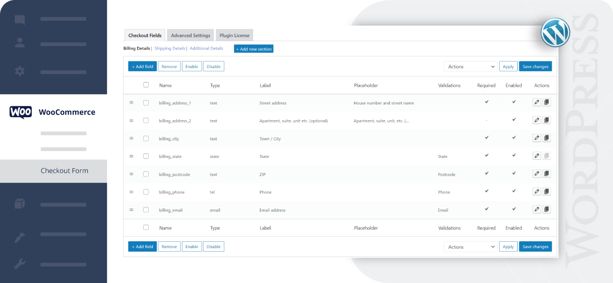 Checkout Field Editor Pro