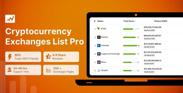 Cryptocurrency Exchanges List Pro - WordPress Plugin