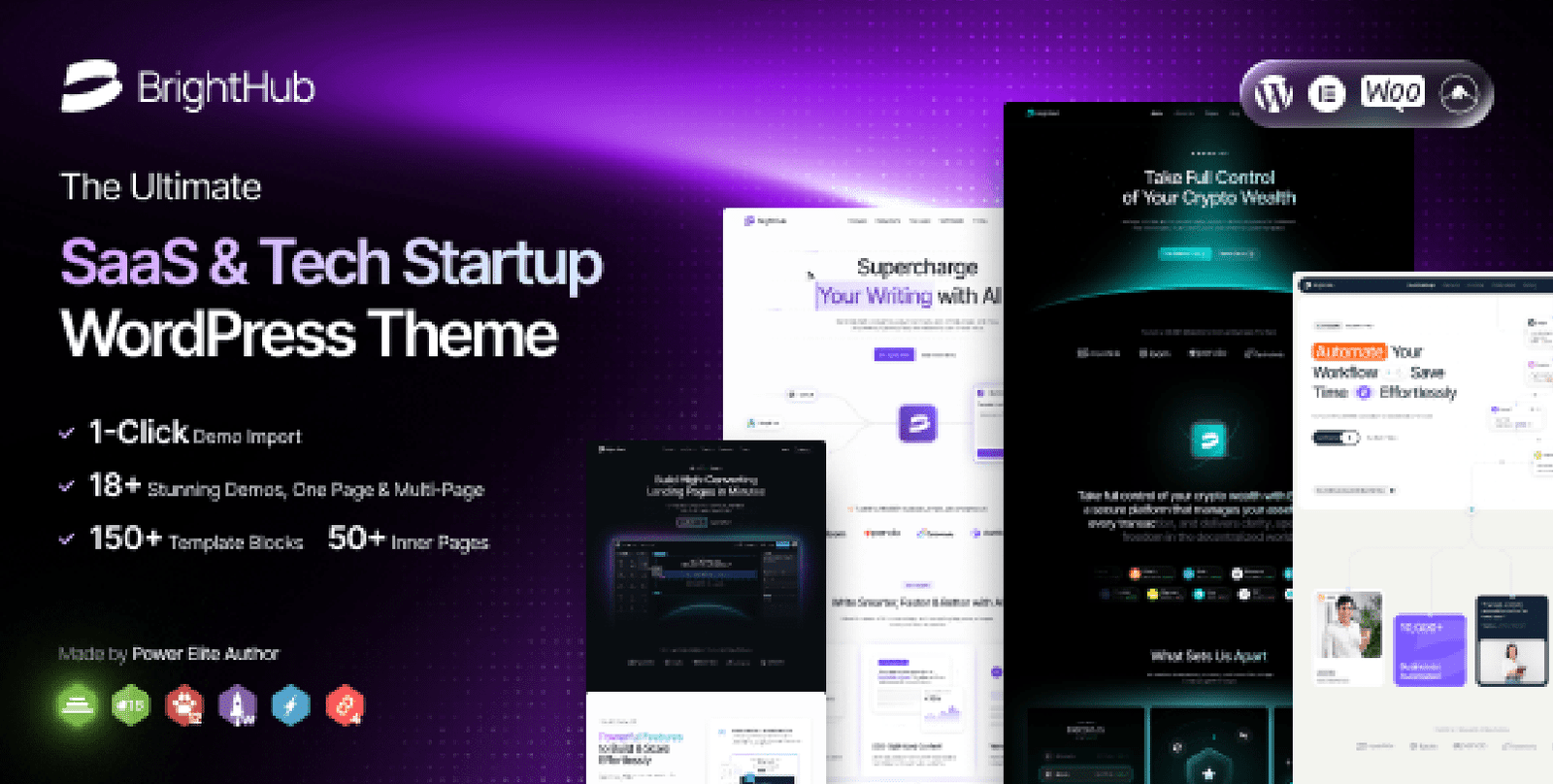 BrightHub – SaaS & Tech Startup WordPress Theme