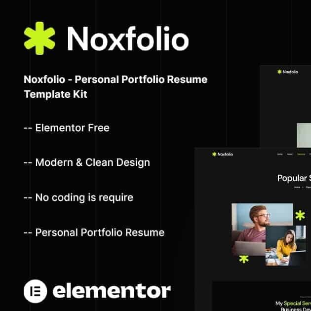 Noxfolio – Personal Portfolio Resume WordPress Theme