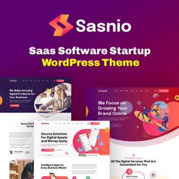 Sasnio – SaaS & Software Startup Agency WordPress Theme